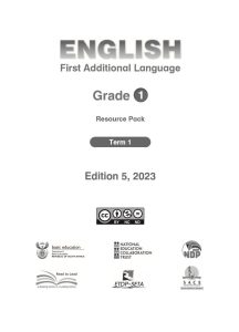 Grade 1 Term 1 PSRIP EFAL Resource Pack