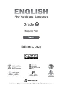Grade 7 Term 2 PSRIP EFAL Resource Pack