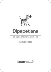 Gr 1 Term 1 & 2 2026 NHLRP HL Sesotho Flashcards