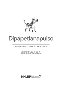 Gr 1 Term 1 & 2 2026 NHLRP HL Setswana Flashcards