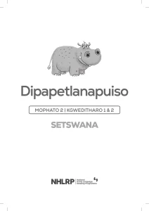 Gr 2 Term 1 & 2 2026 NHLRP HL Setswana Flashcards