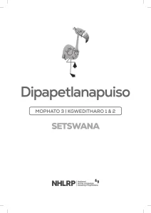 Gr 3 Term 1 & 2 2026 NHLRP HL Setswana Flashcards