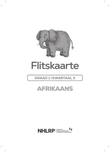 Gr 1 Term 3 2026 NHLRP HL Afrikaans Flashcards