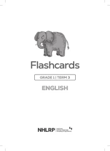 Gr 1 Term 3 2026 NHLRP HL English Flashcards