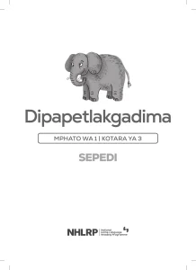 Gr 1 Term 3 2026 NHLRP HL Sepedi Flashcards