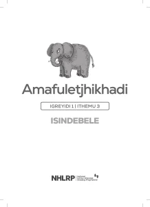 Gr 1 Term 3 2026 NHLRP HL isiNdebele Flashcards
