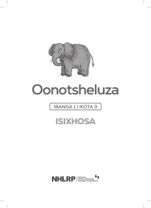 Gr 1 Term 3 2026 NHLRP HL isiXhosa Flashcards