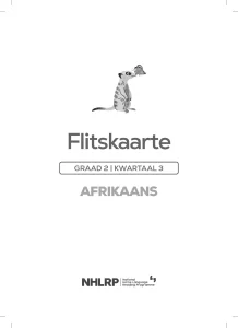 Gr 2 Term 3 2026 NHLRP HL Afrikaans Flashcards