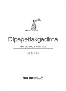 Gr 2 Term 3 2026 NHLRP HL Sepedi Flashcards
