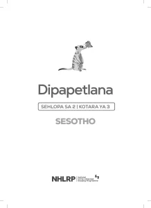Gr 2 Term 3 2026 NHLRP HL Sesotho Flashcards