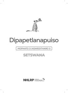 Gr 2 Term 3 2026 NHLRP HL Setswana Flashcards