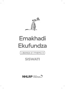 Gr 2 Term 3 2026 NHLRP HL Siswati Flashcards