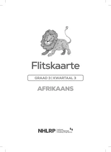 Gr 3 Term 3 2026 NHLRP HL Afrikaans Flashcards
