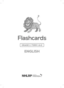 Gr 3 Term 3 2026 NHLRP HL English Flashcards
