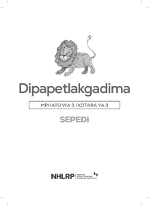 Gr 3 Term 3 2026 NHLRP HL Sepedi Flashcards