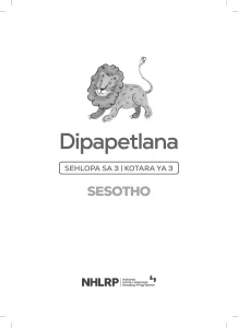 Gr 3 Term 3 2026 NHLRP HL Sesotho Flashcards