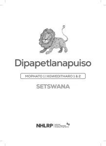 Gr 3 Term 3 2026 NHLRP HL Setswana Flashcards