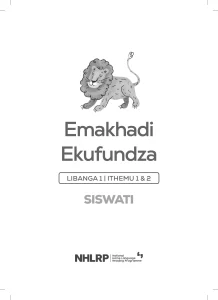 Gr 3 Term 3 2026 NHLRP HL Siswati Flashcards