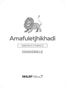 Gr 3 Term 3 2026 NHLRP HL isiNdebele Flashcards